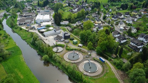 Aggerverband - Luftansicht Kläranlage Brunohl