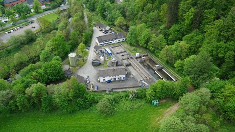 Aggerverband - Luftansicht Kläranlage Engelskirchen