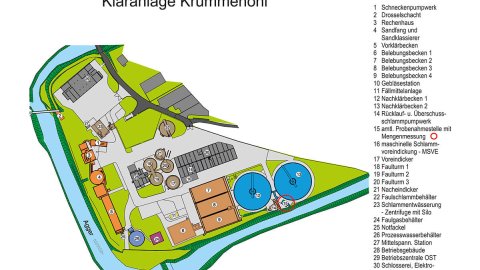Aggerverband - Übersichtskarte Kläranlage Krummenohl