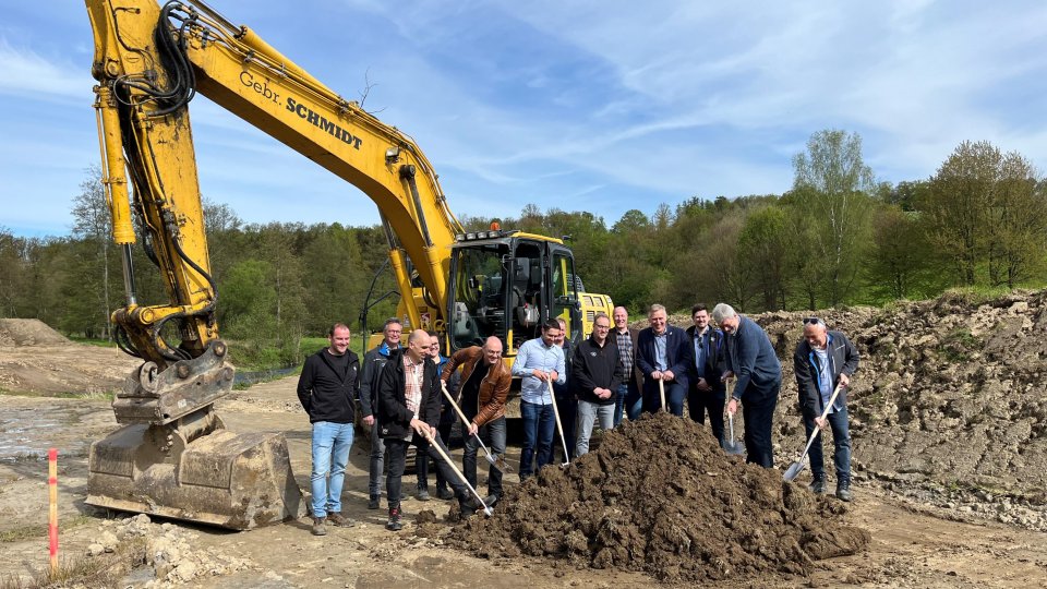 Spatenstich Baumaßnahme des Aggerverbandes in Homburg_Bröl