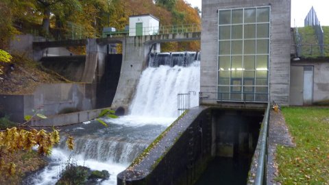 Stauweiher Bieberstein - Ueberlauf 01