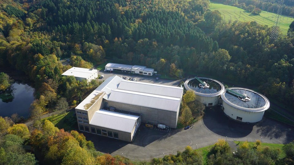 Luftbild des Wasserwerks Auchel / Aggerverband