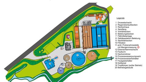 Aggerverband - Übersichtskarte Kläranlage Lindlar