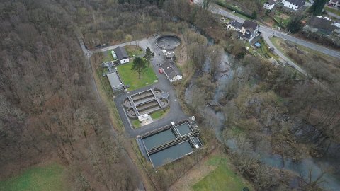 Aggerverband - Luftansicht Kläranlage Brüchermühle