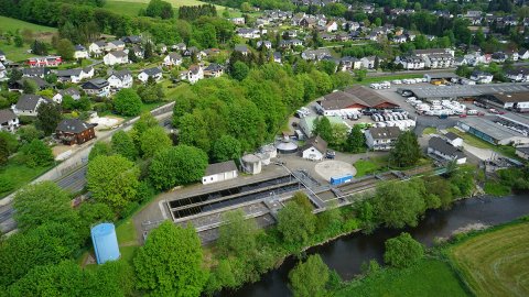 Aggerverband - Luftansicht Kläranlage Overath