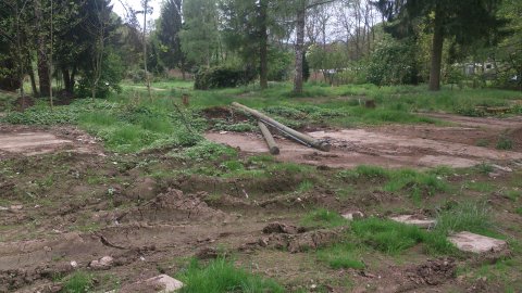 Projekt Lohmar-Peisel | Baufeld nach der Räumung aller Aufbauten im April 2014.