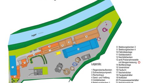 Aggerverband - Übersichtskarte Kläranlage Overath