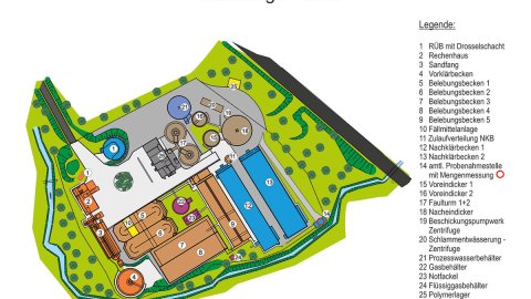 Aggerverband - Übersichtskarte Kläranlage Büchel