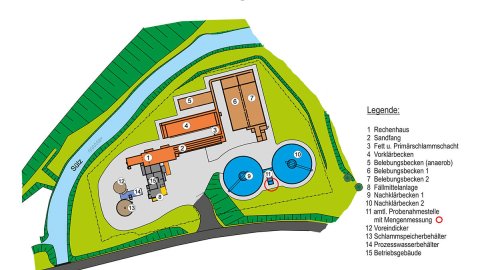 Aggerverband - Übersichtskarte Kläranlage Kürten