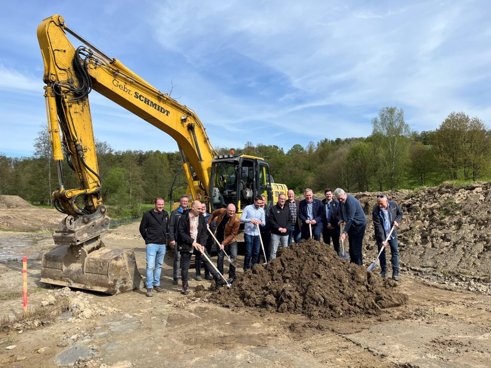 Spatenstich Baumaßnahme des Aggerverbandes in Homburg_Bröl