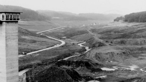 Wiehltalsperre: Abschluss der Rodung im Staubecken.