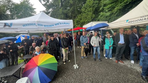 Eröffnung des Kunstwerkes ECHO an der Aggertalsperre mit geladenen Gästen