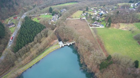 Stauweiher Bieberstein - Luftansicht 03