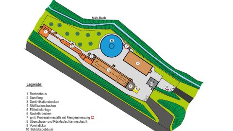 Aggerverband - Übersichtskarte Kläranlage Eckenhagen