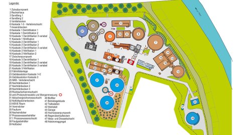 Aggerverband - Übersichtskarte Kläranlage Donrath