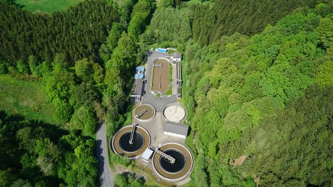 Aggerverband - Luftansicht Kläranlage Dürscheid