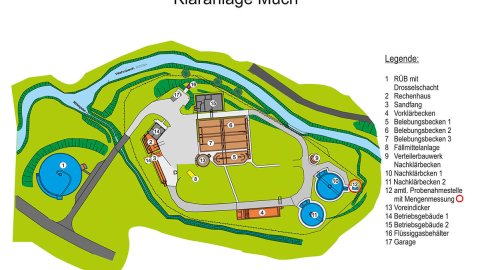 Aggerverband - Übersichtskarte Kläranlage Much