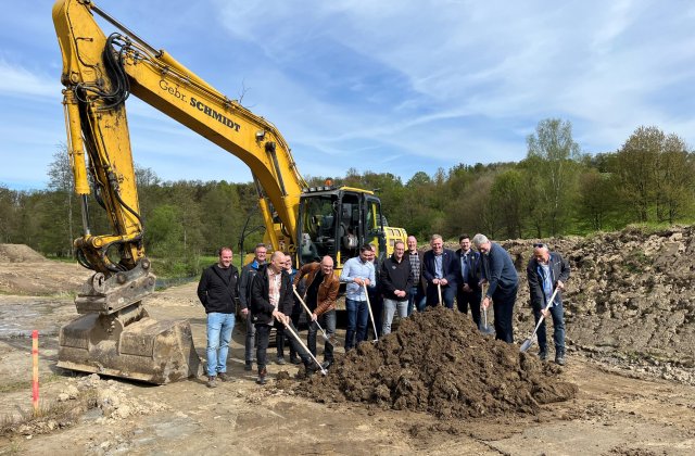 Spatenstich Baumaßnahme des Aggerverbandes in Homburg_Bröl