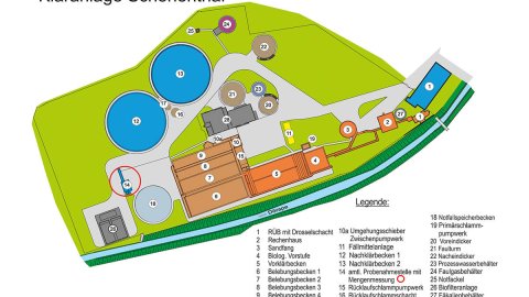 Aggerverband - Übersichtskarte Kläranlage Schönenthal