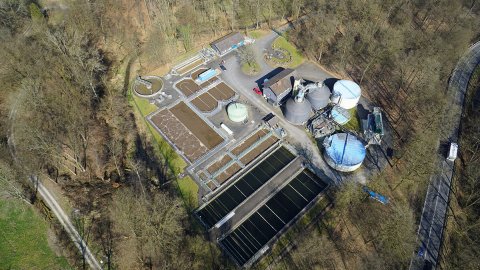 Aggerverband - Luftansicht Kläranlage Büchel