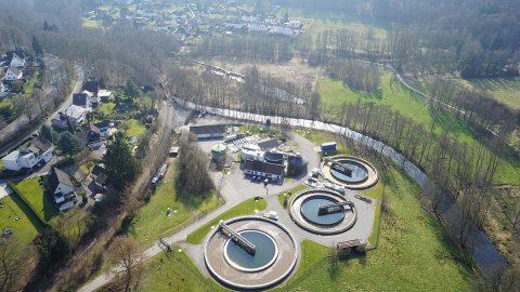 Aggerverband - Luftansicht Kläranlage Wiehl